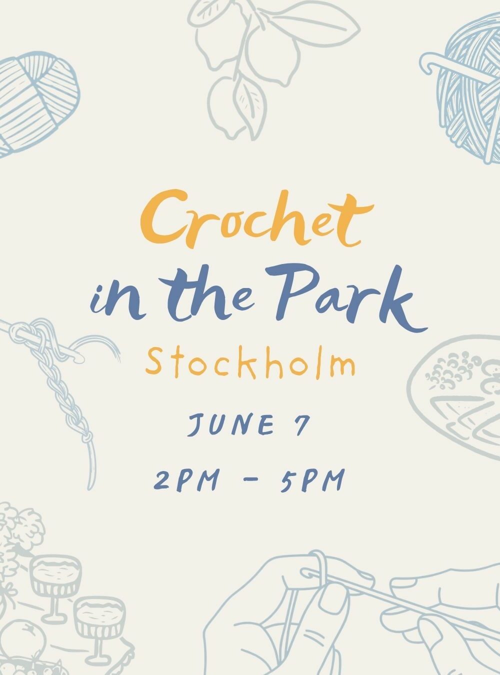 Crochet in the park Stockholm
