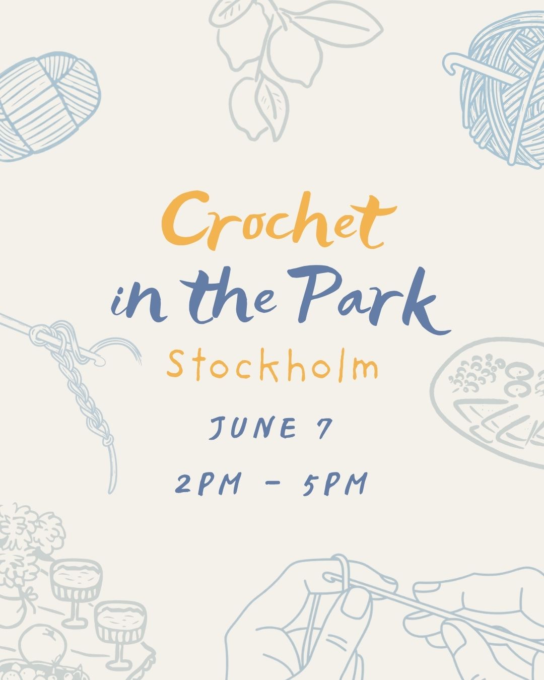 Crochet in the park Stockholm
